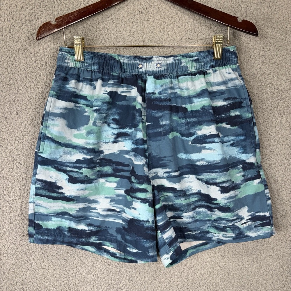 Huk Swim Shorts Mens M Blue Pursuit Performance Fishing Camo Stretch